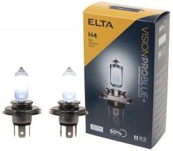 elta Vision Pro Blue+ H4 autóizzó 12V 60/55W, +50%, 2db/csomag (EB2472TR)