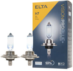 elta Vision Pro Blue+ H7 autóizzó 12V 55W, +50%, 2db/csomag (EB2477TR)