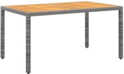 vidaXL Masă de grădină, gri, 150x90x75 cm, lemn acacia și poliratan (310579)