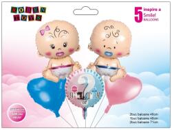 Set baloane, Girl or Boy, folie aluminiu, Roben Toys RB35095