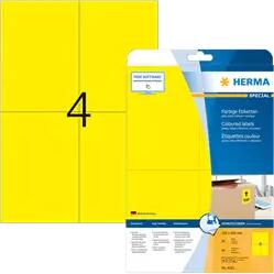 Herma 105 mm x 148 mm Papír Íves etikett címke Herma Sárga ( 20 ív/doboz ) (HERMA 4561)
