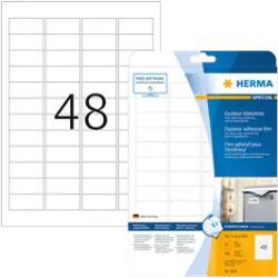 Herma 45.7 mm x 21.2 mm Műanyag Íves etikett címke Herma Fehér ( 10 ív/doboz ) (HERMA 9531)