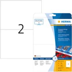Herma 210 mm x 148 mm Műanyag Íves etikett címke Herma Fehér ( 25 ív/doboz ) (HERMA 4693)