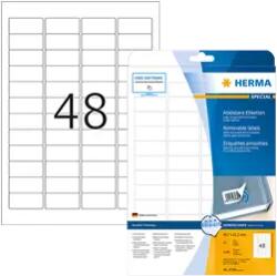 Herma 45.7 mm x 21.2 mm Papír Íves etikett címke Herma Fehér ( 25 ív/doboz ) (HERMA 4346)