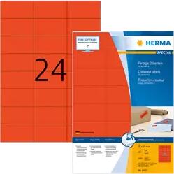 Herma 70 mm x 37 mm Papír Íves etikett címke Herma Piros ( 100 ív/doboz ) (HERMA 4407)
