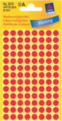 Avery Zweckform 8 mm x 8 mm Papír Íves etikett címke Avery Zweckform Piros ( 4 ív/doboz ) (3010)