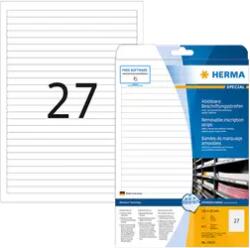 Herma 192 mm x 10 mm Papír Íves etikett címke Herma Fehér ( 25 ív/doboz ) (HERMA 10022)