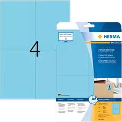 Herma 105 mm x 148 mm Papír Íves etikett címke Herma Kék ( 20 ív/doboz ) (HERMA 4563)