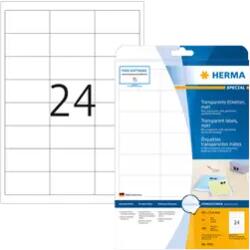 Herma 66 mm x 33.8 mm Műanyag Íves etikett címke Herma Átlátszó (víztiszta) ( 25 ív/doboz ) (HERMA 4681)