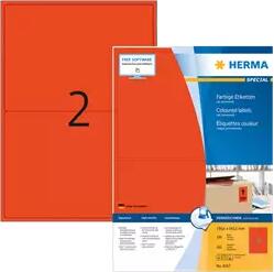 Herma 199.6 mm x 143.5 mm Papír Íves etikett címke Herma Piros ( 100 ív/doboz ) (HERMA 4567)