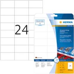 Herma 70 mm x 37 mm Műanyag Íves etikett címke Herma Fehér ( 25 ív/doboz ) (HERMA 4695)