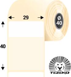 Tezeko Kábeljelölő, 29 * 40 mm-es 1 pályás műanyag etikett címke, Sötét színű kábelekhez (1250 címke/tekercs) (M0290004000-002) - webmaxx