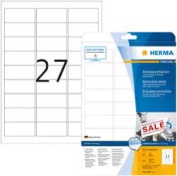 Herma 63.5 mm x 29.6 mm Papír Íves etikett címke Herma Fehér ( 25 ív/doboz ) (HERMA 4347)