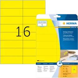 Herma 105 mm x 37 mm Papír Íves etikett címke Herma Sárga ( 20 ív/doboz ) (HERMA 4551)