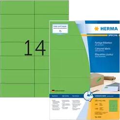 Herma 105 mm x 42.3 mm Papír Íves etikett címke Herma Zöld ( 100 ív/doboz ) (HERMA 4559)