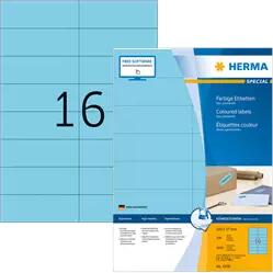 Herma 105 mm x 37 mm Papír Íves etikett címke Herma Kék ( 100 ív/doboz ) (HERMA 4258)