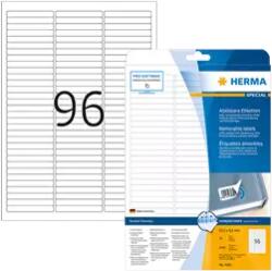 Herma 63.5 mm x 8.5 mm Papír Íves etikett címke Herma Fehér ( 25 ív/doboz ) (HERMA 4202)
