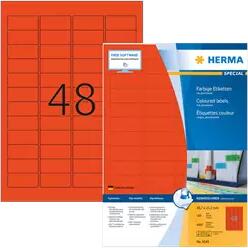 Herma 45.7 mm x 21.2 mm Papír Íves etikett címke Herma Piros ( 100 ív/doboz ) (HERMA 4545)