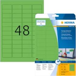 HERMA 45.7 mm x 21.2 mm Papír Íves etikett címke Herma Zöld ( 20 ív/doboz ) (HERMA 4369)