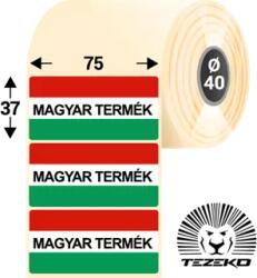 Tezeko Magyar Termék etikett címke, 75 * 37 mm-es (1000 db/tekercs) (T0750003700-034) - webmaxx