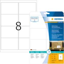 Herma 99.1 mm x 67.7 mm Műanyag Íves etikett címke Herma Fehér ( 25 ív/doboz ) (HERMA 8331)