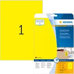 Herma 210 mm x 297 mm Papír Íves etikett címke Herma Sárga ( 20 ív/doboz ) (HERMA 4421)