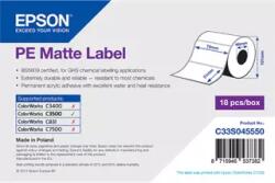 Epson 76 mm x 51 mm Műanyag Tekercses etikett címke Fehér ( 535 címke/tekercs ) (C33S045550)