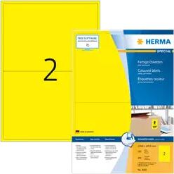 Herma 199.6 mm x 143.5 mm Papír Íves etikett címke Herma Sárga ( 100 ív/doboz ) (HERMA 4565)