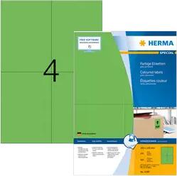 Herma 105 mm x 148 mm Papír Íves etikett címke Herma Zöld ( 100 ív/doboz ) (HERMA 4399)