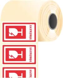 Tezeko Törékeny címke, piros, 100 * 60 mm (500 címke/tekercs) (P1000006000-032) - webmaxx