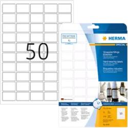 Herma 37 mm x 25 mm Műanyag Íves etikett címke Herma Fehér ( 25 ív/doboz ) (HERMA 8338)