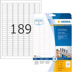 Herma 25.4 mm x 10 mm Papír Íves etikett címke Herma Fehér ( 25 ív/doboz ) (HERMA 10900)