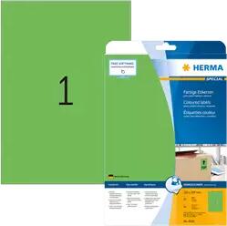 Herma 210 mm x 297 mm Papír Íves etikett címke Herma Zöld ( 20 ív/doboz ) (HERMA 4424)