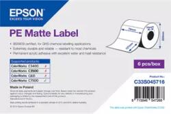 Epson 76 mm x 127 mm Műanyag Tekercses etikett címke Fehér ( 960 címke/tekercs ) (C33S045716)