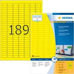 Herma 25.4 mm x 10 mm Papír Íves etikett címke Herma Sárga ( 100 ív/doboz ) (HERMA 4237)