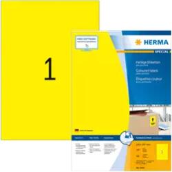 Herma 210 mm x 297 mm Papír Íves etikett címke Herma Sárga ( 100 ív/doboz ) (HERMA 4401)