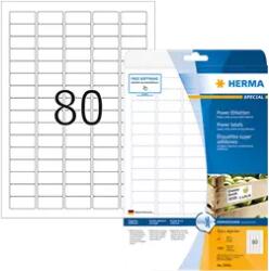 Herma 35.6 mm x 16.9 mm Papír Íves etikett címke Herma Fehér ( 25 ív/doboz ) (HERMA 10901)