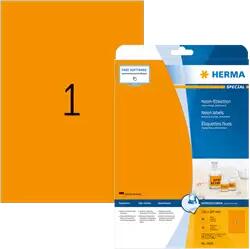Herma 210 mm x 297 mm Papír Íves etikett címke Herma Neonnarancs ( 20 ív/doboz ) (HERMA 5149)