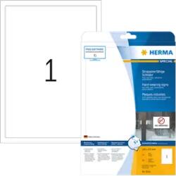 Herma 190 mm x 275 mm Műanyag Íves etikett címke Herma Fehér ( 25 ív/doboz ) (HERMA 8334)