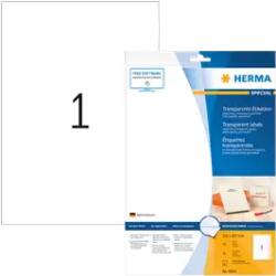 Herma 210 mm x 297 mm Műanyag Íves etikett címke Herma Átlátszó (víztiszta) ( 10 ív/doboz ) (HERMA 8964)