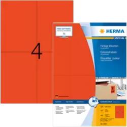 Herma 105 mm x 148 mm Papír Íves etikett címke Herma Piros ( 100 ív/doboz ) (HERMA 4397)