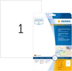 Herma 210 mm x 297 mm Műanyag Íves etikett címke Herma Átlátszó (víztiszta) ( 25 ív/doboz ) (HERMA 4375)