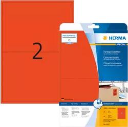 Herma 199.6 mm x 143.5 mm Papír Íves etikett címke Herma Piros ( 20 ív/doboz ) (HERMA 4497)