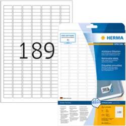 Herma 25.4 mm x 10 mm Papír Íves etikett címke Herma Fehér ( 25 ív/doboz ) (HERMA 10001)