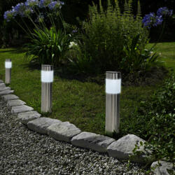Family Collection Lampa solara metalica - opal - alb rece - 6 x 6 x 27 (+10) cm (MCT-GBZ-11717)