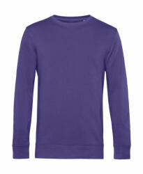 B&C Collection Uniszex hosszú ujjú organikus pulóver B and C Organic Crew Neck French Terry XL, Sugárzó lila