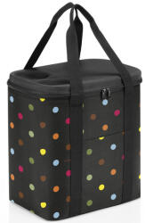 Reisenthel coolerbag XL fekete-színes pöttyös nagy hűtőtáska (LH7009)