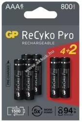 GP Batteries ReCyko Pro Ni-MH akku HR03 (AAA) 800mAh 4+2db