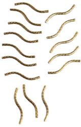 Margele Tub Twisted Gold Filled - S-Curbe Tubing 20 x 1.5 mm - 1 Buc