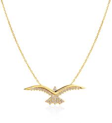 SAVICKI madár nyaklánc: arany, gyémántok - savicki - 201 750 Ft